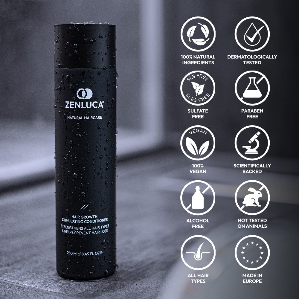 ZENLUCA Hair Growth Stimulating Conditioner, 100% natural and vegan, dermatologically tested and made in Europe