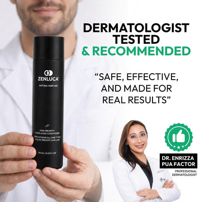 ZENLUCA Hair Growth Stimulating Conditioner, dermatologist tested and recommended by Dr. Enrizza Pua Factor