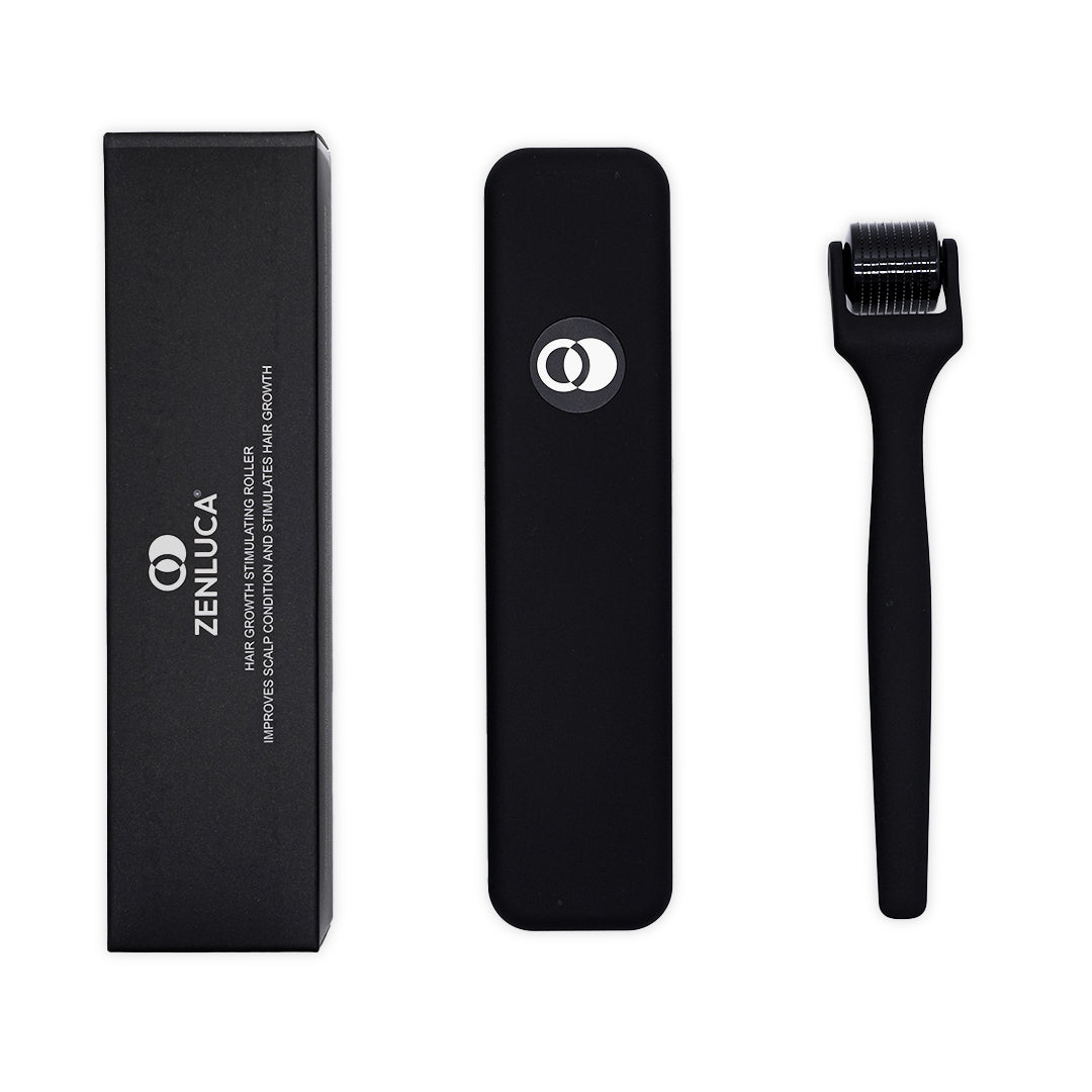 ZENLUCA Hair Growth Stimulating Roller with travel case and packaging box, improves scalp condition and stimulates hair growth