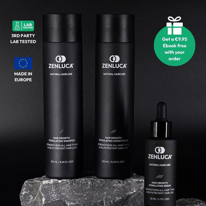 ZENLUCA Hair Growth Stimulating Signature Set, third-party lab tested and made in Europe
